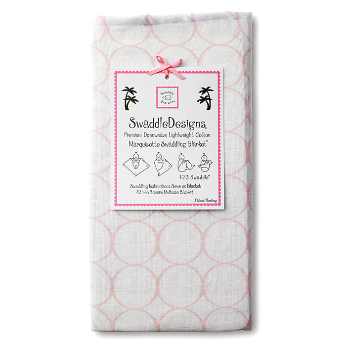 Пеленка детская тонкая SwaddleDesigns Маркизет Pink Mod on WH