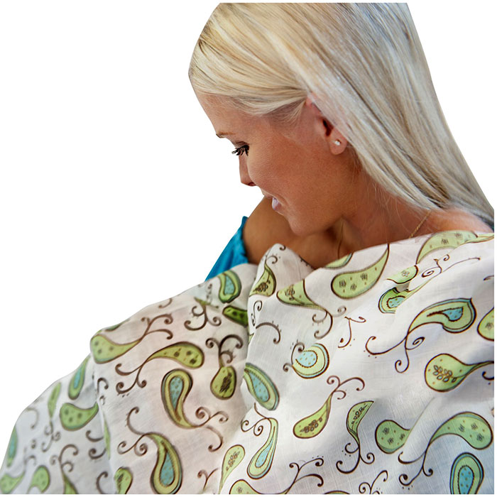 Фланелевая пеленка для новорожденного SwaddleDesigns Pstl Blue Paisley