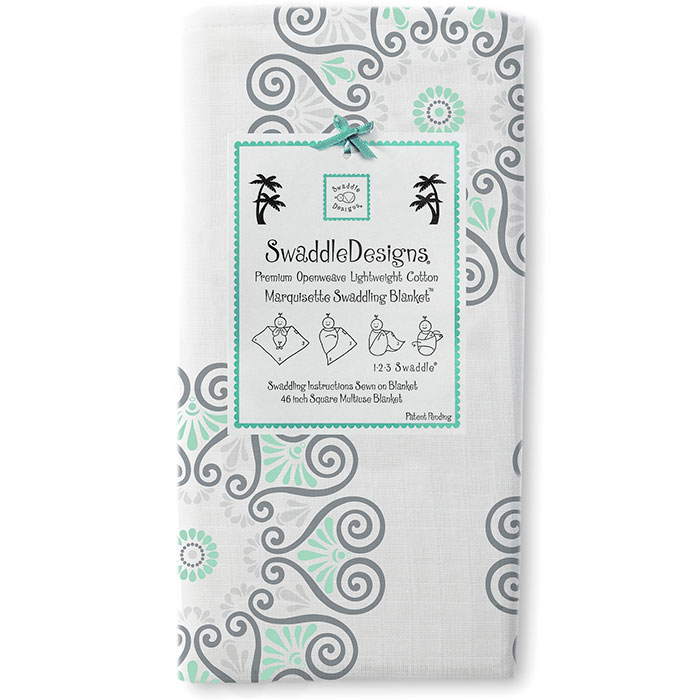 Пеленка детская тонкая SwaddleDesigns Маркизет Маркизет SeaCrystal Medallions