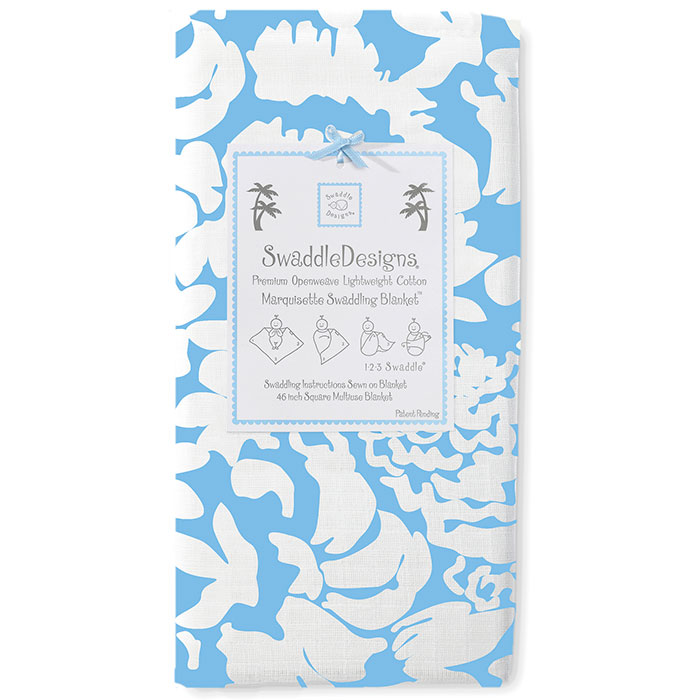 Пеленка детская тонкая SwaddleDesigns Blue Lush