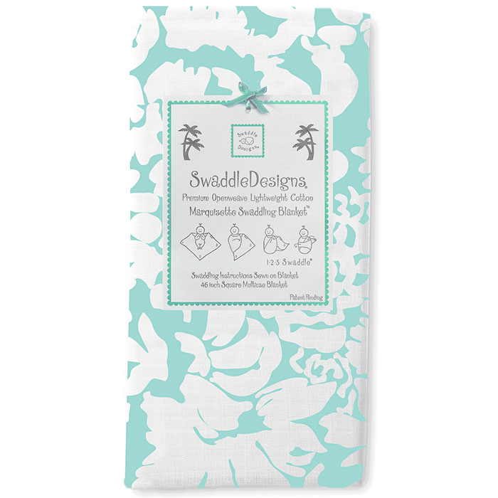 Пеленка детская тонкая SwaddleDesigns Маркизет Маркизет SeaCrystal Lush