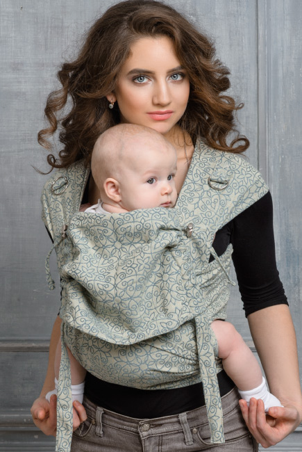 Май-слинг Diva Basico, Damasco с капюшоном