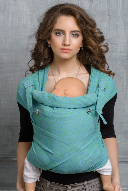 Май-слинг Diva Basico, Lime с капюшоном