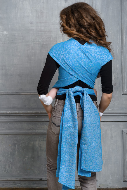 Май-слинг Diva Basico, Oltremare с капюшоном