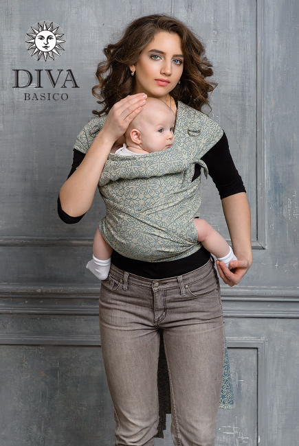 Май-слинг Diva Basico, Damasco с капюшоном