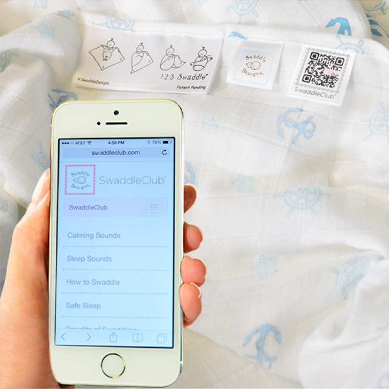 Муслиновая пеленка для новорожденных Swaddle Designs большая, Black Hedgehog