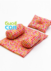 Подушка для новорожденных BabySet (позиционер) "Квадратики"