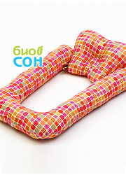 Подушка для новорожденных BabySleep (ограничитель) "Квадратики"