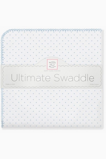 Фланелевая пеленка для новорожденного SwaddleDesigns Pstl Blue Dot