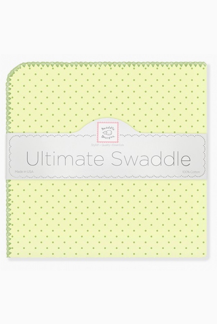 Фланелевая пеленка для новорожденного SwaddleDesigns Kiwi w/Kiwi Dot