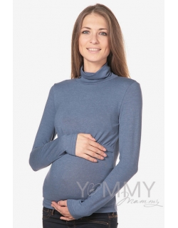 Водолазка для беременных и кормящих, цвет индиго меланж