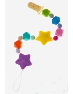 Силиконовый держатель на клипсе Звездопад, фиолетовый