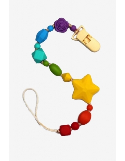 Силиконовый держатель на клипсе Радуга