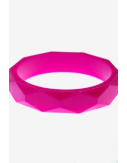 Молочный браслет из пищевого силикона, фуксия