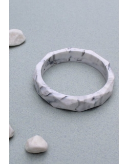 Молочный браслет из пищевого силикона, мраморный