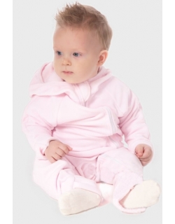 Флисовая поддева (флисовый комбинезон), светло-розовый