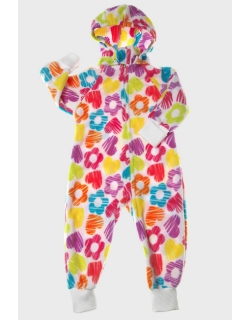 Флисовая поддева (комбинезон) Comfort, сердечки