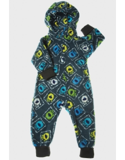 Флисовая поддева (комбинезон) Comfort, монстрики