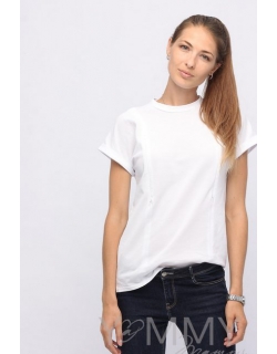 Футболка для кормящих и беременных, цвет белый