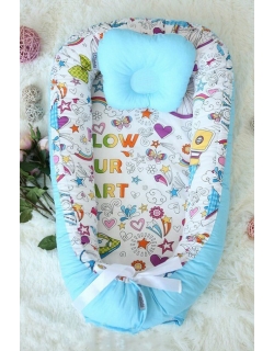 Кокон-гнездышко для новорожденных Babynest Holiday Blue