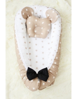 Кокон-гнездышко для новорожденных Babynest Latte Dzhentlmen