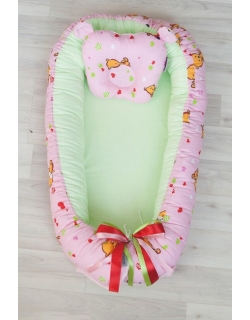 Кокон-гнездышко для новорожденных Babynest Likes Pink