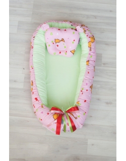 Кокон-гнездышко для новорожденных Babynest Likes Pink