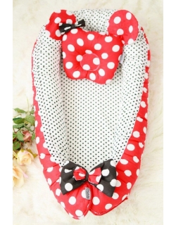Гнездышко для новорожденных Babynest Minnie red dots