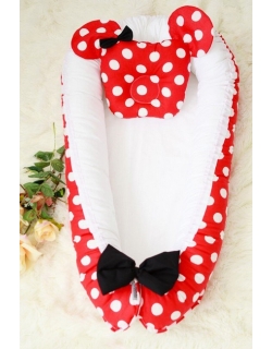 Гнездышко-кокон для новорожденных Babynest Minnie red