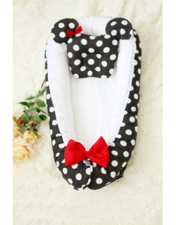 Гнездышко-кокон для новорожденных Babynest Minnie black