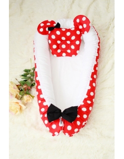 Гнездышко-кокон для новорожденных Babynest Minnie red