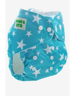 Многоразовый подгузник Mums Era, Звездочки бирюза (с 1 вкладышем)
