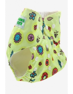 Многоразовый подгузник Mums Era, Цветочки (с 1 вкладышем)