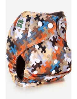 Многоразовый угольный подгузник Mums Era, Паззлы (с 2 вкладышами)