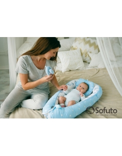 Кокон-гнездышко для новорожденных Babynest Ice Cream Blue