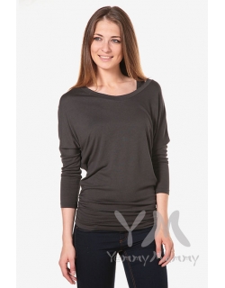 Блуза летучая мышь для кормящих и беременных, графит