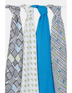 Муслиновые пеленки для новорожденных Aden&Anais, большие, набор 4, Whiz Kid