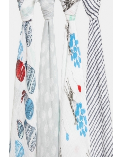 Муслиновые пеленки для новорожденных Aden&Anais, большие, набор 4, Dream Ride