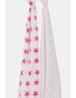 Муслиновые пеленки для новорожденных Aden&Anais большие, набор 2, Neon Fluro Pink