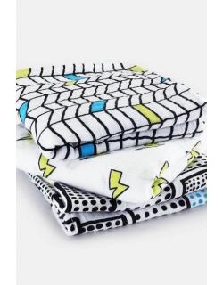 Муслиновые пеленки для новорожденных Aden&Anais средние, набор 3, Musy Whiz Kid