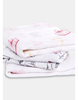 Муслиновые пеленки для новорожденных Aden&Anais средние, набор 3, Love Bird