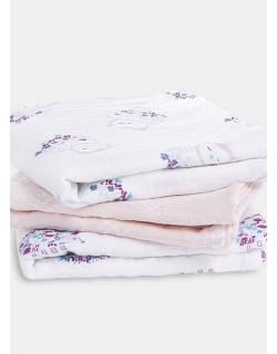 Муслиновые пеленки для новорожденных Aden&Anais средние, набор 3, Thistle