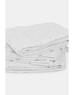 Муслиновые пеленки для новорожденных Aden&Anais мерцающие средние, набор 3, Metallic Charm