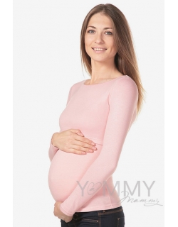 Лонгслив для кормящих и беременных, жемчужно-розовый