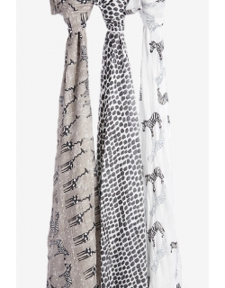 Бамбуковые пеленки для новорожденных Aden&Anais большие, набор 3, Saharamotif