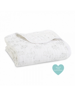 Муслиновое одеяло Aden&Anais, мерцающее, Metallic Silver Deco