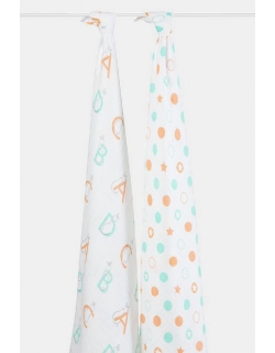 Муслиновые пеленки для новорожденных Aden&Anais большие, набор 2, Pat The Bunny