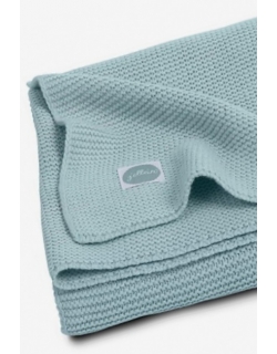 Вязаный плед для новорожденных Jollein Basic Knit, серо-зеленый