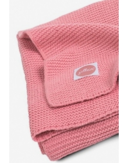 Вязаный плед для новорожденных Jollein Basic Knit, коралл, средний