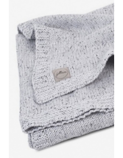 Вязаный плед для новорожденного Jollein Confetti, серый, средний